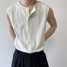 Load image into Gallery viewer, Cardigan Sleeveless T-shirt
