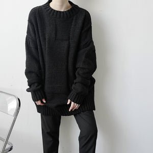 Loose Deconstructed Crewneck Sweater