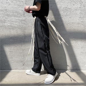 Fringe Strap Casual Suit Pants