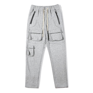 Multi-pocket Split Sweatpants