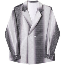 Load image into Gallery viewer, Gradient Sequins Suit Collar Shirt
