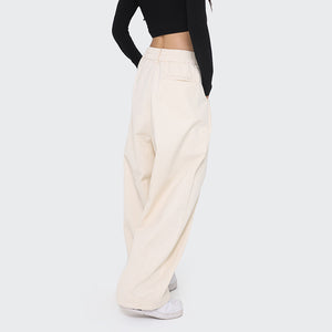 Japanese Retro High Waist Wide Leg Cargo Jeans