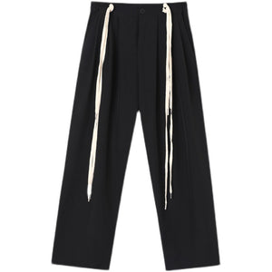 Fringe Strap Casual Suit Pants