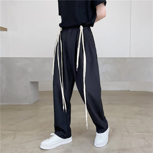 Fringe Strap Casual Suit Pants