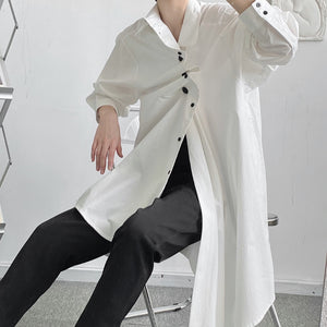 Irregular Multi-button Long Shirt