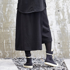 Black Drawstring Culottes