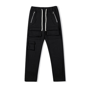 Multi-pocket Split Sweatpants