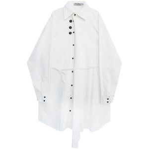 Irregular Multi-button Long Shirt