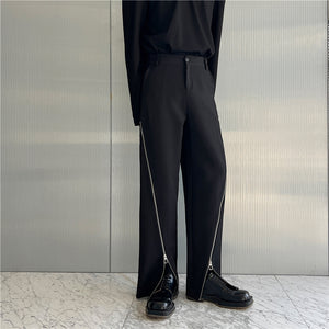 Irregular Zipper Casual Trousers