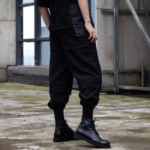 Dark Cropped Casual Pants