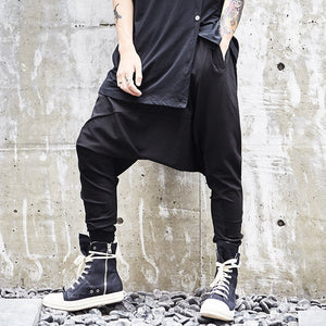 Asymmetric Loose Men Casual Pants