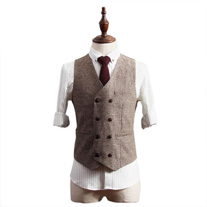 Men's V-Neck Sleeveless Slim Fit Jacket Casual Suit Vests