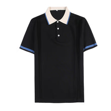 Load image into Gallery viewer, Contrast Lapel Knit Polo Shirt
