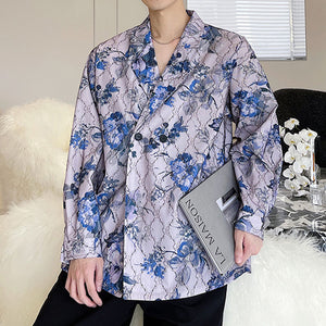 Floral Print Long-sleeve Shirt