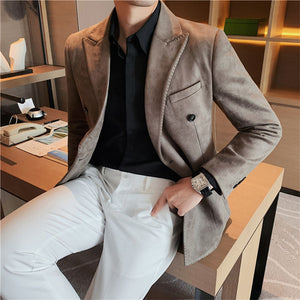 Double Breasted Casual Business Blazer