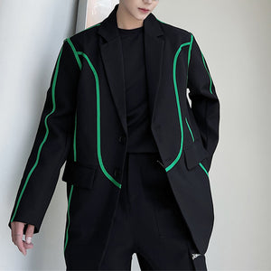 Green Web Contrast Blazer