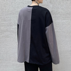 Color Block Casual Long Sleeve T-Shirt