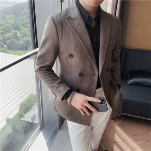 Double Breasted Casual Business Blazer