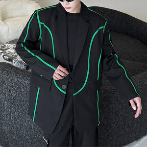 Green Web Contrast Blazer