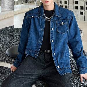 Irregular Denim Button Jacket