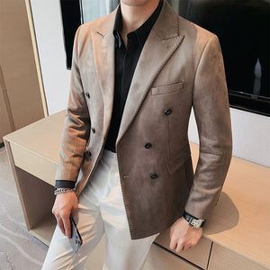 Double Breasted Casual Business Blazer