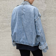 Load image into Gallery viewer, Denim Loose Drawstring Jacket
