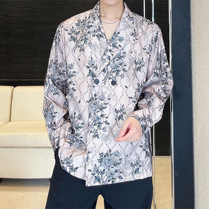 Floral Print Long-sleeve Shirt