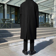 Load image into Gallery viewer, Black Mid-length Over-the-knee Thickened Coat
