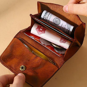 Handmade Retro Card Holder Leather Wallet