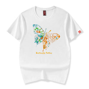 Butterfly Embroidery Short Sleeve T-Shirt