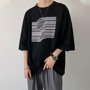 Abstract Geometric Print Short Sleeve T-Shirt