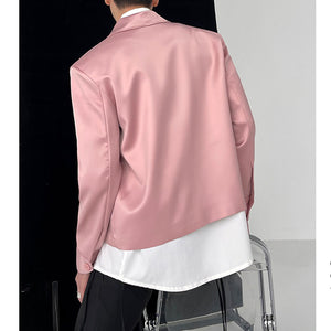 Elegant Satin Collar Detachable Blazer