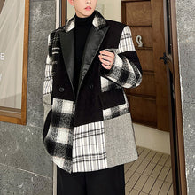 Load image into Gallery viewer, Black and White Paneled Plaid Blazer
