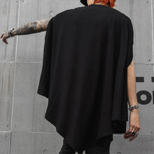 Load image into Gallery viewer, Black Costume Sleeveless Cape T-Shirt
