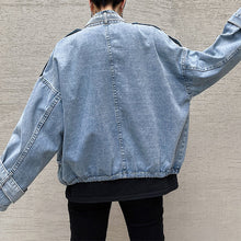 Load image into Gallery viewer, Denim Loose Drawstring Jacket
