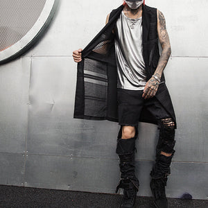 Mid-Length Mesh Sleeveless Vest