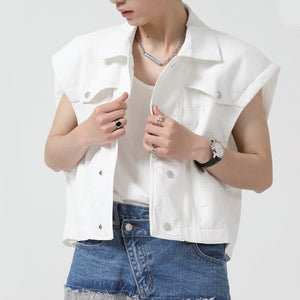 Lapel Casual Cropped Vest