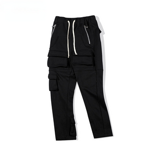 Multi-pocket Split Sweatpants