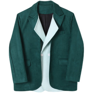 Detachable Fake Two-piece Blazer