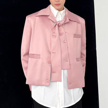 Load image into Gallery viewer, Elegant Satin Collar Detachable Blazer
