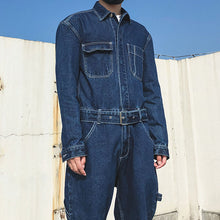 Load image into Gallery viewer, Denim Workwear Straight Jumpsuit
