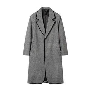 Color Blocking Mid Length Casual Suit Jacket