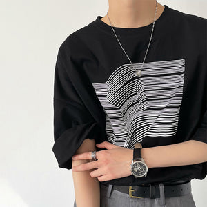 Abstract Geometric Print Short Sleeve T-Shirt