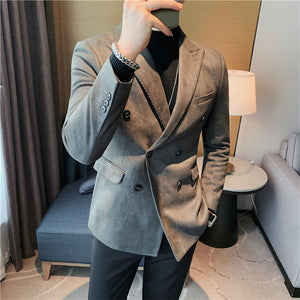 Double Breasted Casual Business Blazer