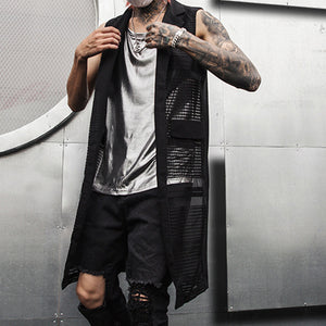 Mid-Length Mesh Sleeveless Vest