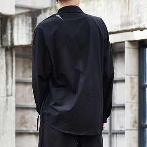 Asymmetric Men's Long-sleeved Shirt