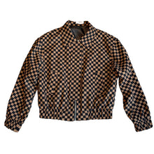 Load image into Gallery viewer, Checkerboard Lapel Cropped Jacket
