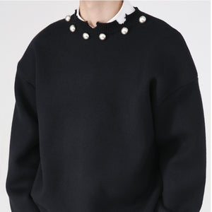 Irregular Button Collar Sweater