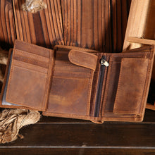 Load image into Gallery viewer, Men&#39;s Leather Retro Wallet
