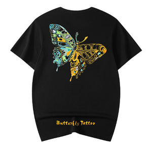 Butterfly Embroidery Short Sleeve T-Shirt